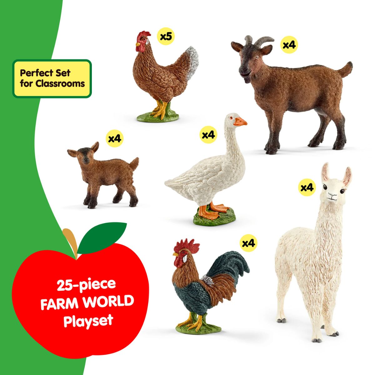 25-Piece Farm World Bulk Bundle 77728 | Schleich USA Inc.