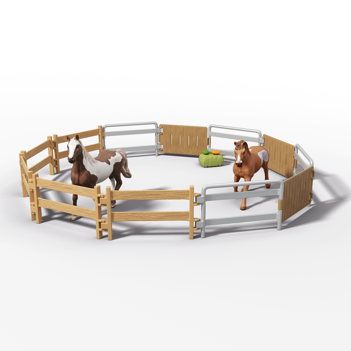 Schleich 42105 Horse Feeding Toy Figure Set – 16-Piece Farm Animal Play Set For Kids
