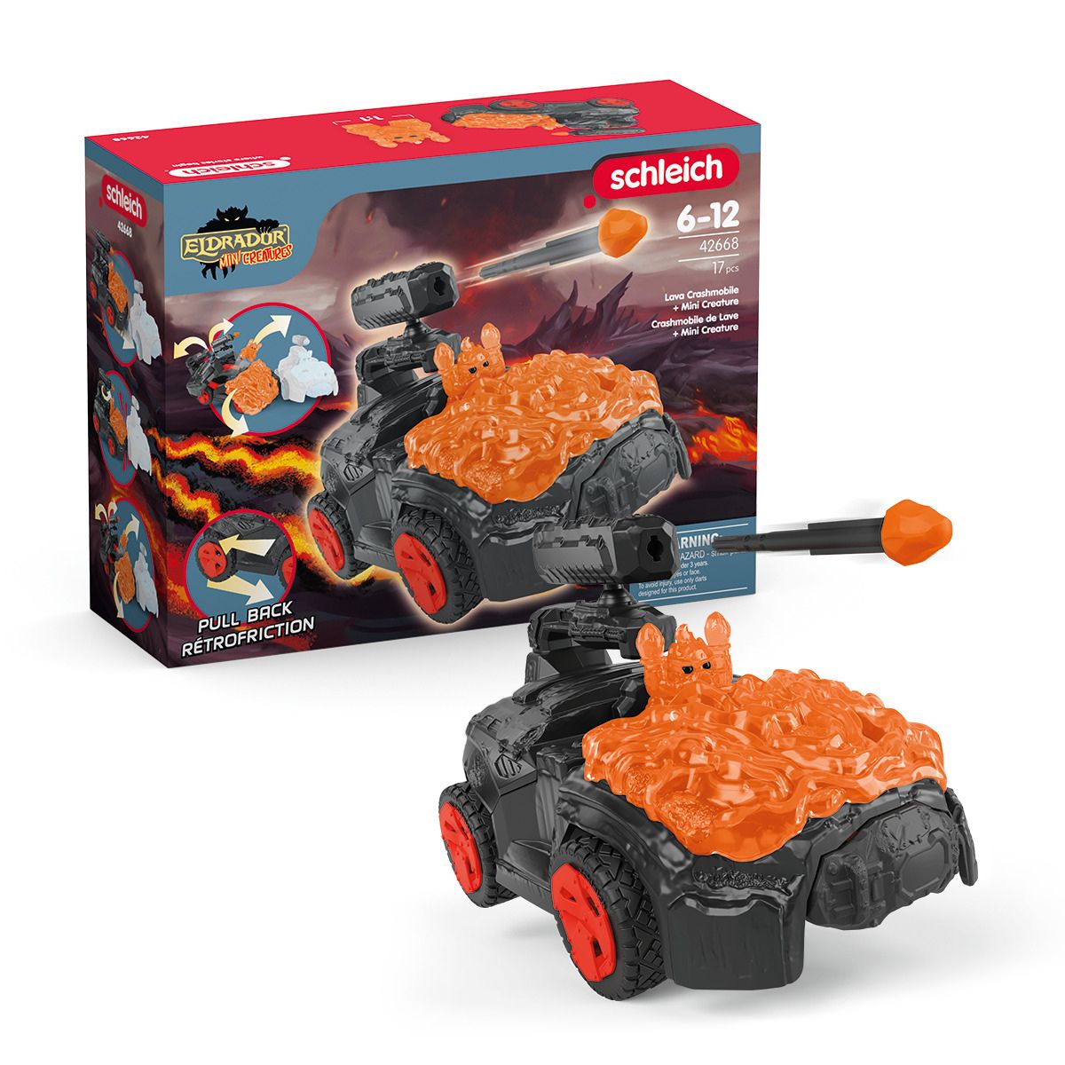 Lava CrashMobile with Mini Creature 42668 | Schleich USA Inc.