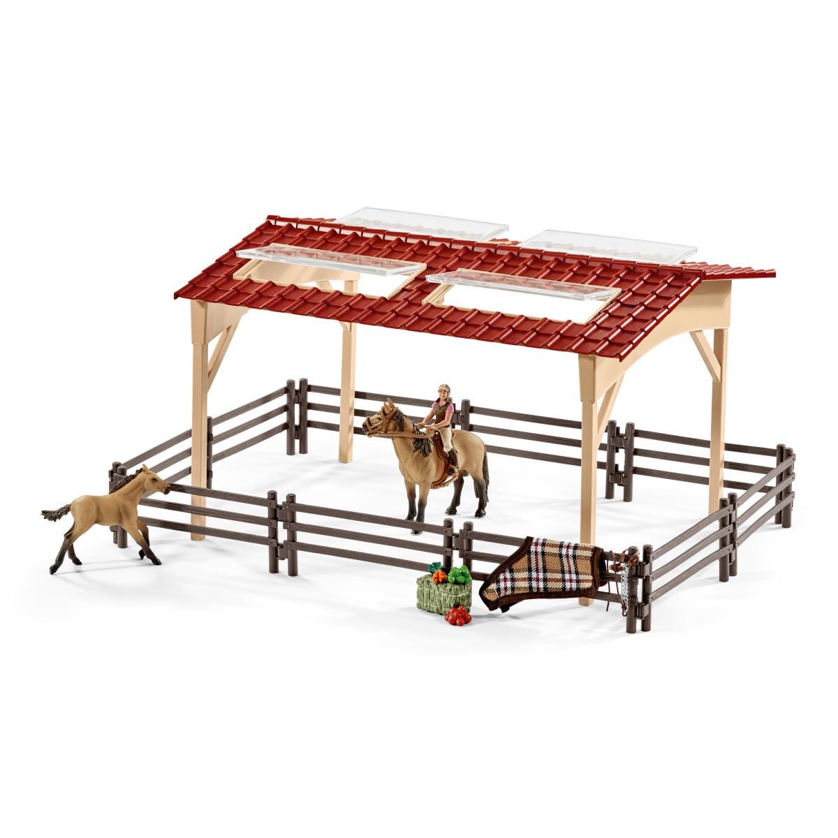 Stable with horses and accessories 42195 FARM WORLD schleich