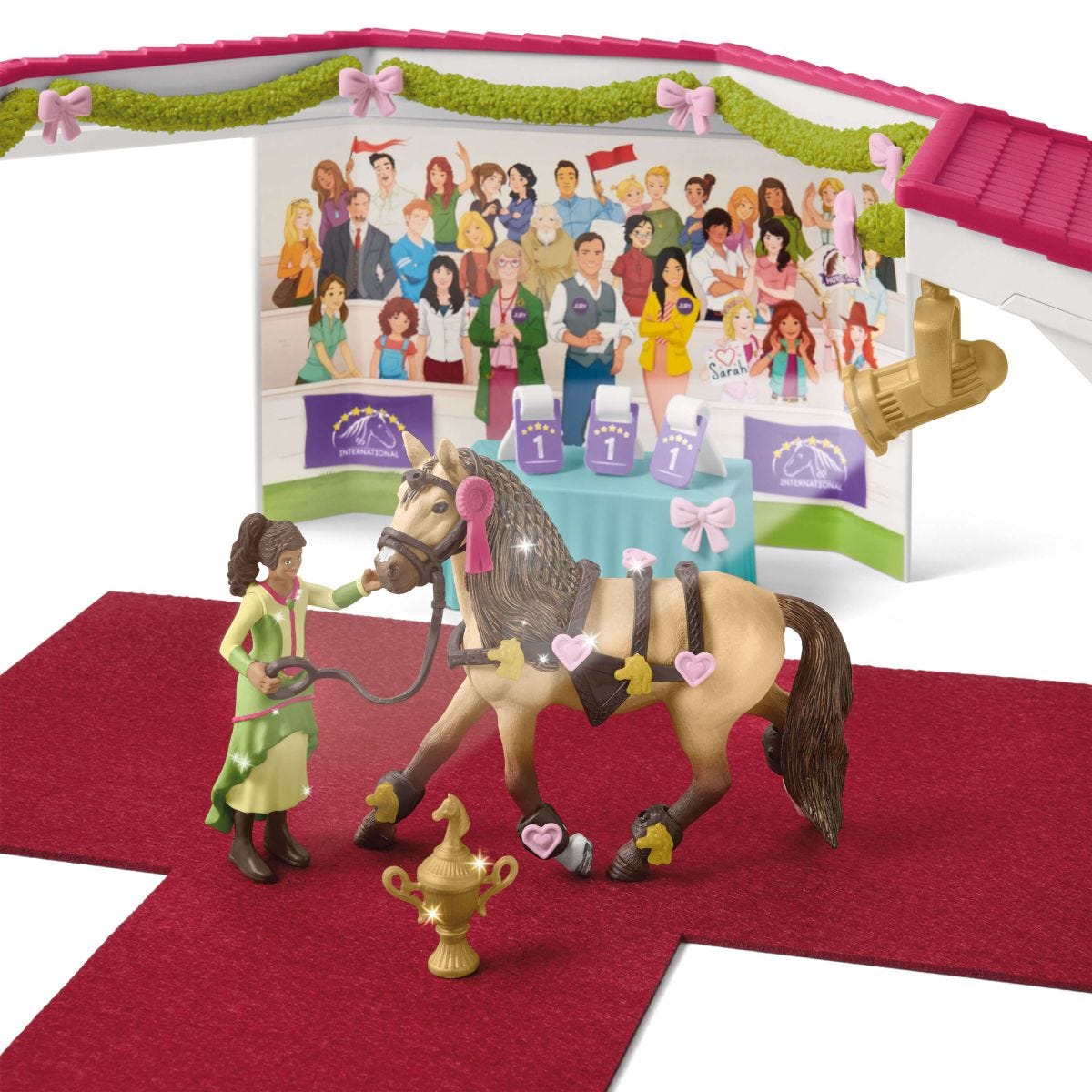 Schleich north america big horse show with riders outlet & horses playset