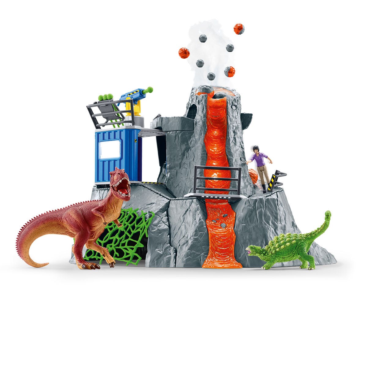 Schleich Dino World 火山と恐竜セット Amazon.co.jp: シュライヒ 恐竜 大火山とティラノサウルス恐竜