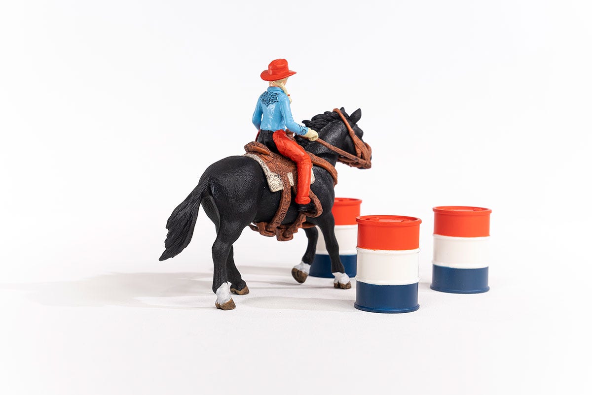 Barrel best sale racing toys