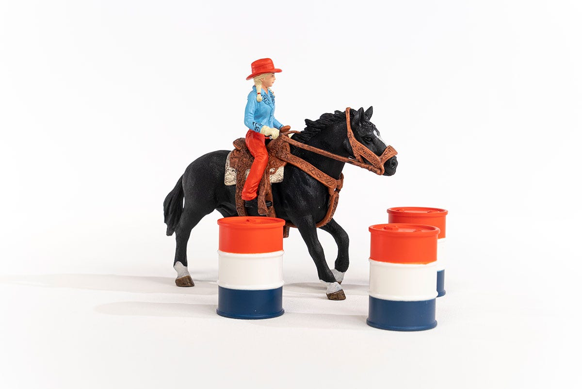 Cowgirl Barrel Racing Fun 42576 | Schleich USA Inc.