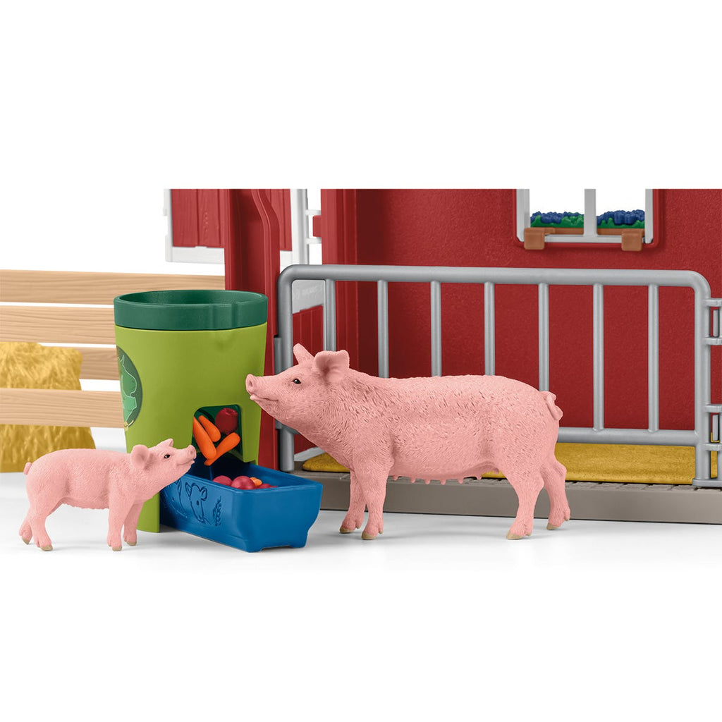 Schleich Farm World Large Barn with Animals and Accessories Set