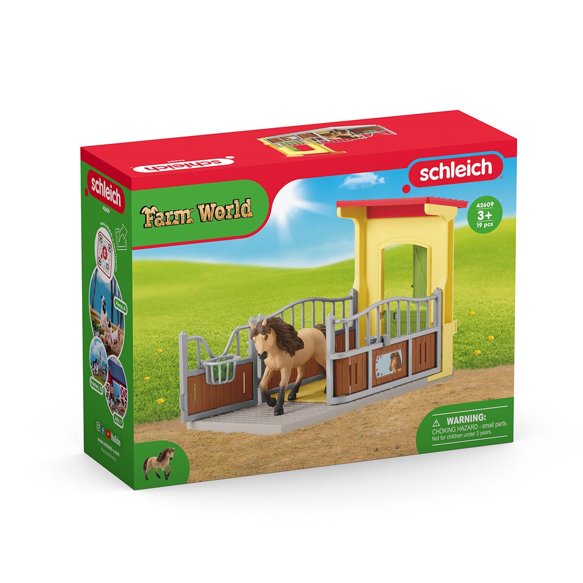 Pony Box with Iceland Pony Stallion 42609 | Schleich USA Inc.