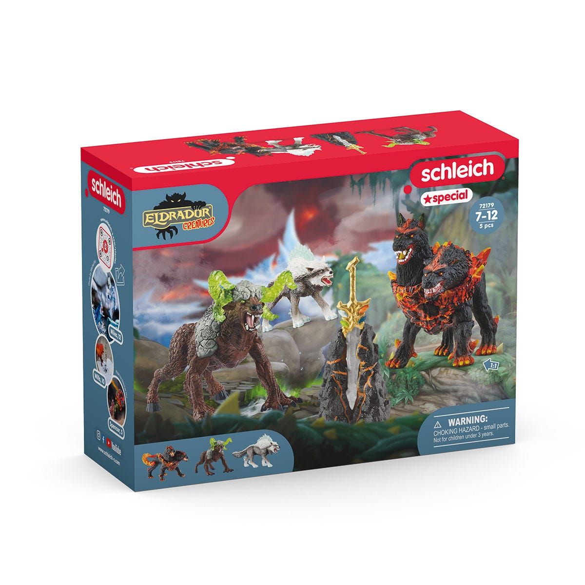 Schleich top Eldrador Creatures Fullset Steinskelett Wasser Feuer