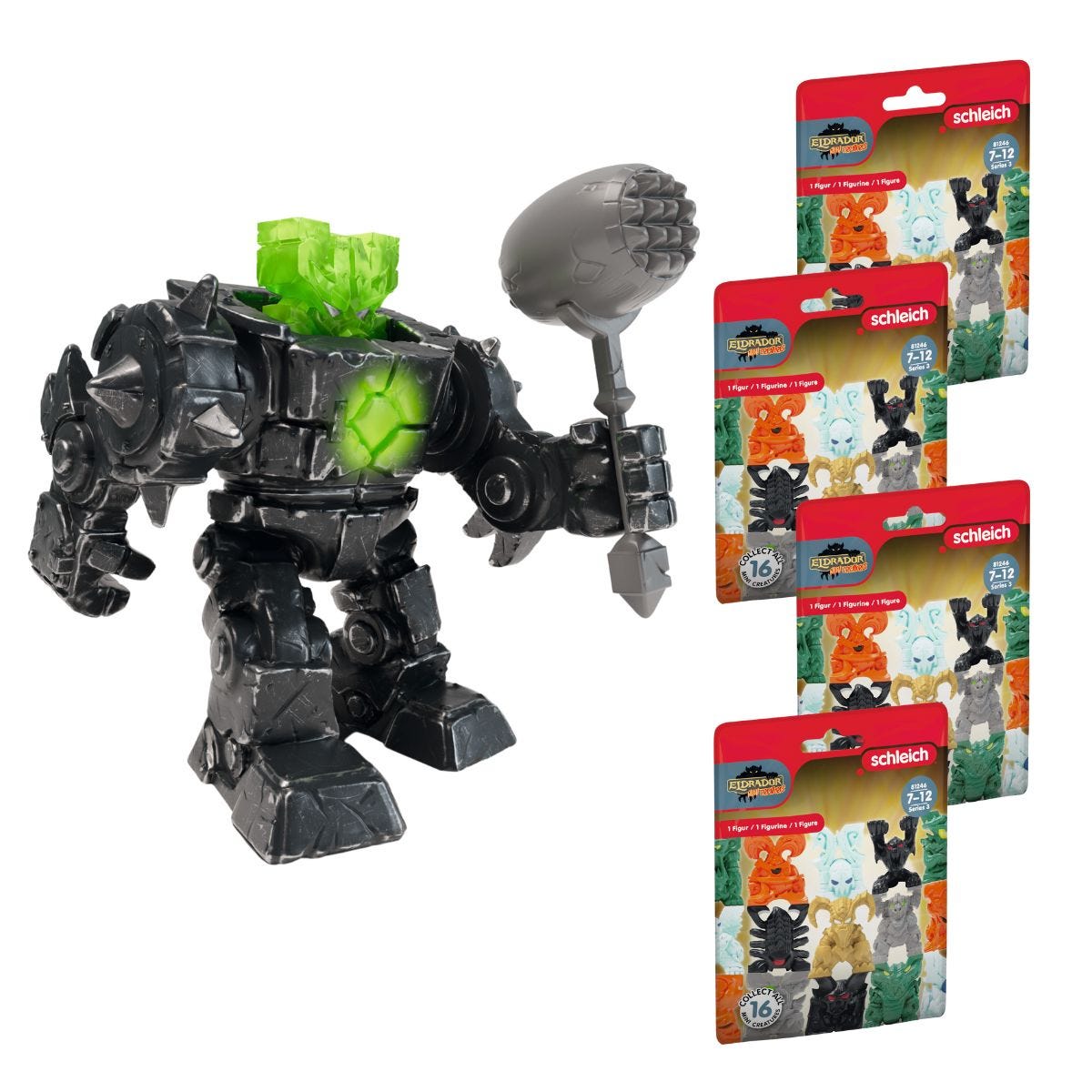 Shadow Stone Robot + 4 Mini Creature Blind Bags